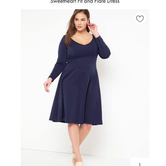 Eloquii Navy Blue Plus Size Dress - Picture 1 of 4